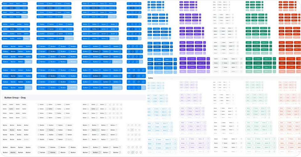 UI/UX design components and layout preview